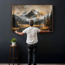 Mountain Lake Canvas Wall Art — Rustic Forest Landscape by MyGreatCanvas | Canvas Wall Art Prints | Photo Prints & Wall Decor