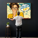 Pop Art Print Bathroom Sign Wall Art Canvas Print — Funny by MyGreatCanvas | Canvas Wall Art Prints | Photo Prints & Wall Decor