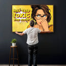 Pop Art Print Bathroom Sign Wall Art Canvas Print — Funny by MyGreatCanvas | Canvas Wall Art Prints | Photo Prints & Wall Decor