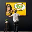 Pop Art Print Bathroom Sign Wall Art Canvas Print — Funny by MyGreatCanvas | Canvas Wall Art Prints | Photo Prints & Wall Decor