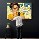 Pop Art Print Bathroom Sign Wall Art Canvas Print — Funny by MyGreatCanvas | Canvas Wall Art Prints | Photo Prints & Wall Decor