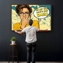 Pop Art Print Bathroom Sign Wall Art Canvas Print — Funny by MyGreatCanvas | Canvas Wall Art Prints | Photo Prints & Wall Decor