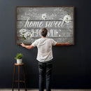 Home Sweet Home Sign Wall Art Canvas Print, Floral Farmhouse by MyGreatCanvas | Canvas Wall Art Prints | Photo Prints & Wall Decor