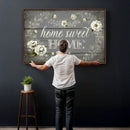 Home Sweet Home Wall Art Canvas Print, Floral Farmhouse by MyGreatCanvas | Canvas Wall Art Prints | Photo Prints & Wall Decor