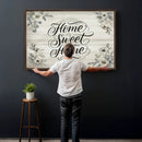 Home Sweet Home Wall Art Canvas Print, Floral Farmhouse by MyGreatCanvas | Canvas Wall Art Prints | Photo Prints & Wall Decor