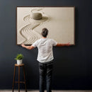 Zen Garden Stone Sand Canvas | Japanese Rock Garden Wall Art by MyGreatCanvas | Canvas Wall Art Prints | Photo Prints & Wall Decor