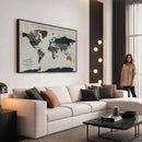 Custom Push Pin World Map Wall Art Canvas Print –