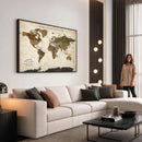 Custom Push Pin World Map Wall Art Canvas Print –