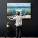 Beach Canvas Wall Art Coastal Adirondack Chairs Ocean by MyGreatCanvas | Canvas Wall Art Prints | Photo Prints & Wall Decor