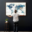 Watercolor World Map Canvas Wall Art Print – Abstract by MyGreatCanvas | Canvas Wall Art Prints | Photo Prints & Wall Decor