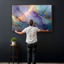 Colorful Abstract Canvas Wall Art Print, Vibrant Popup Color Art Print