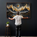Abstract Mountain Wall Art Canvas Print Modern Landscape Painting Print