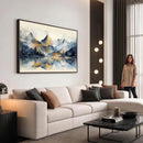 Lake Abstract Mountain Wall Art Canvas Print