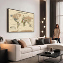 Personalized Push Pin Map with Pin Wall Art Canvas Print –