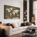 Personalized Push Pin World Map Canvas Print – Custom Travel