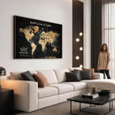 Personalized World Map Print | Customize Map with Push Pin