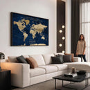 Custom Push Pin World Map Wall Art Canvas Print –