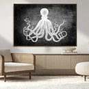 Black White Octopus Wall Art Canvas Print by MyGreatCanvas | Canvas Wall Art Prints | Photo Prints & Wall Decor