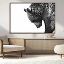 Black and White Grizzly 399 Bear Canvas Print Wall Art | by MyGreatCanvas | Canvas Wall Art Prints | Photo Prints & Wall Decor