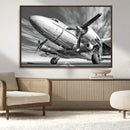 Vintage Airplane on Runway Canvas Print by MyGreatCanvas | Canvas Wall Art Prints | Photo Prints & Wall Decor