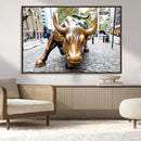 Charging Bull Wall Art Canvas Print
