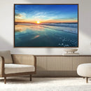 Blue Sky and Beach Wall Art Canvas Print