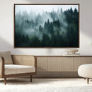 Misty Forest Wall Art – Serene Green Landscape Canvas Print, by MyGreatCanvas | Canvas Wall Art Prints | Photo Prints & Wall Decor