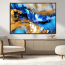 Blue Orange Marble Fluid Effect Canvas Wall Art Print by MyGreatCanvas | Canvas Wall Art Prints | Photo Prints & Wall Decor