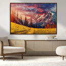 Mountain and Daylight Red Sunset Wall Art Canvas Print by MyGreatCanvas | Canvas Wall Art Prints | Photo Prints & Wall Decor