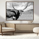 Cattle Wall Art Longhorn Cow Canvas Print