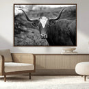 Western Home Wall Art Canvas Print, Framed Texas Longhorn by MyGreatCanvas | Canvas Wall Art Prints | Photo Prints & Wall Decor
