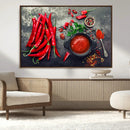Red Chili Peppers Wall Art Kitchen Artwork Canvas Print by MyGreatCanvas | Canvas Wall Art Prints | Photo Prints & Wall Decor