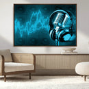 Music and Microphone Wall Art Canvas Print by MyGreatCanvas | Canvas Wall Art Prints | Photo Prints & Wall Decor