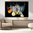 Kitchen Wall Art, Kitchen Fruits Art Canvas Print