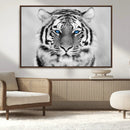 Black and White Tiger Wall Art Animal Canvas Print