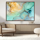 Green Marble Fluid Effect Wall Art Abstract Canvas Wall Art by MyGreatCanvas | Canvas Wall Art Prints | Photo Prints & Wall Decor