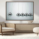 Newton's Cradle Wall Art Canvas Print, Framed Newton Cradle
