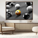Wall Art Pool Table and Balls Canvas Print by MyGreatCanvas | Canvas Wall Art Prints | Photo Prints & Wall Decor
