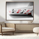 Framed Luck Poker Cards Canvas – Modern Triptych Wall Art,