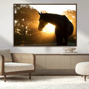 Horse at Sunset Wall Art Animal Canvas Print