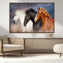 Animal Wall Art Three Horses Farmhouse Art Canvas, Framed by MyGreatCanvas | Canvas Wall Art Prints | Photo Prints & Wall Decor