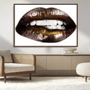 Close Up Lips Wall Art Canvas Print