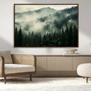 Captivating Misty Forest Wall Art Premium Canvas Print a