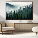Captivating Misty Forest Wall Art Premium Canvas Print,