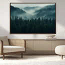 Captivating Misty Forest Wall Art Premium Canvas Print,