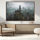 Disney Castle Wall Art Canvas Print, Living Kids Home Room