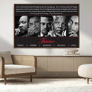 Thinker Quintet Canvas Wall Art – Martin, Obama, Malcolm X,