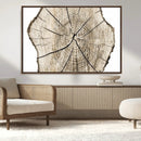 Abstract Wood Tree Ring Wall Art - Ready to Hang Minimalist