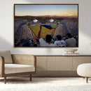 Dodger Stadium Sunset Game Triple Canvas Wall Art - Los
