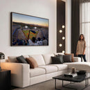 Dodger Stadium Sunset Game Triple Canvas Wall Art - Los